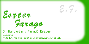 eszter farago business card