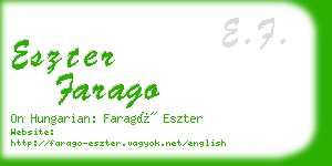 eszter farago business card